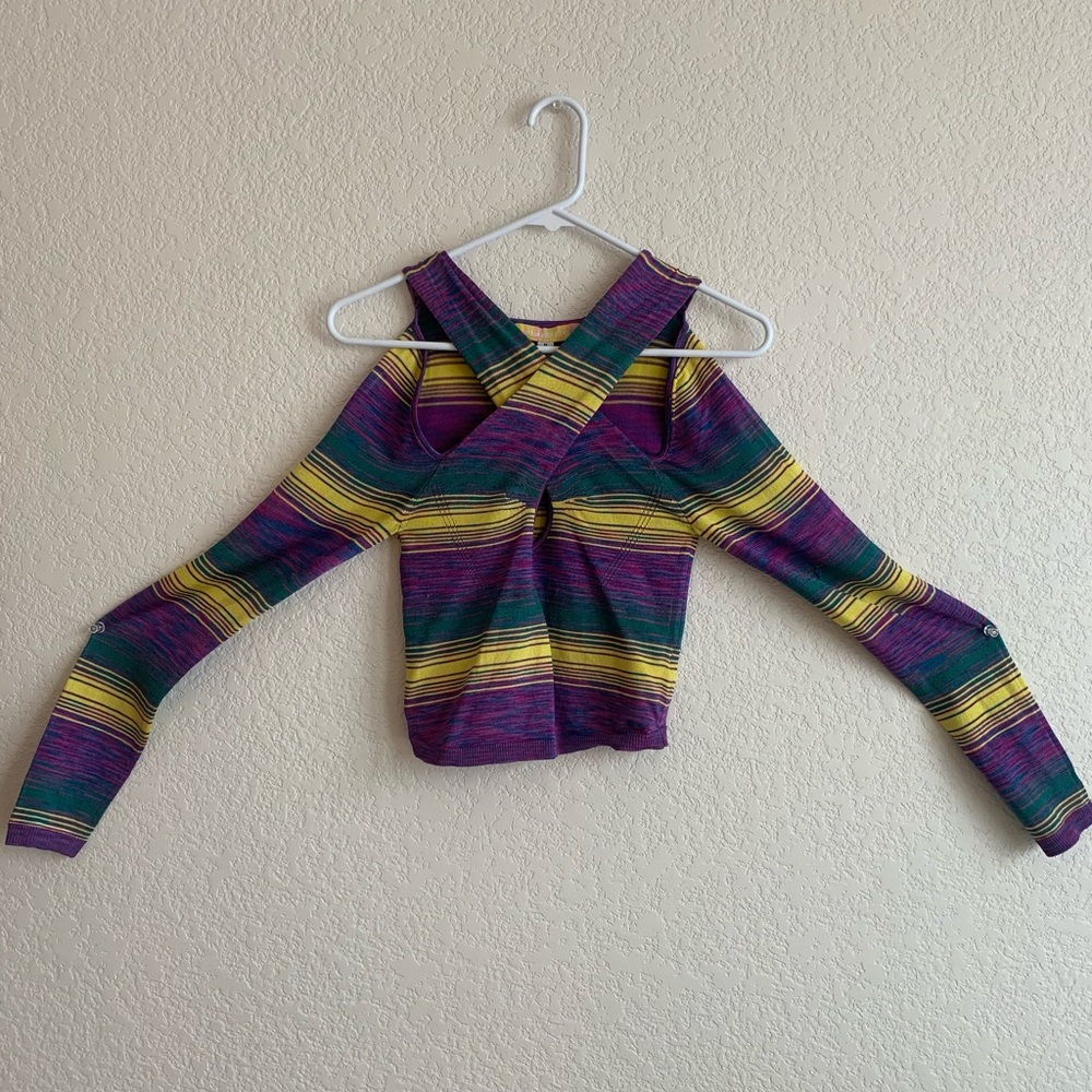 Multi colored crisscross UO Top